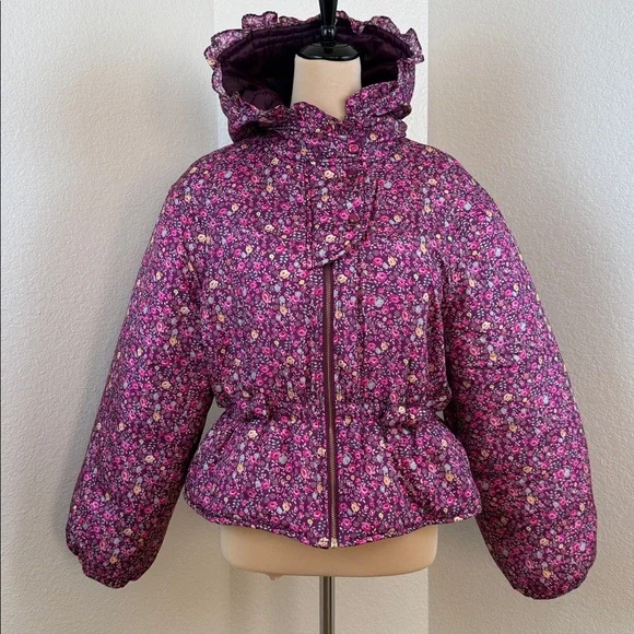 LoveShackFancy Modena Puffer Quilted Floral Print Jacket Size Small NWOT